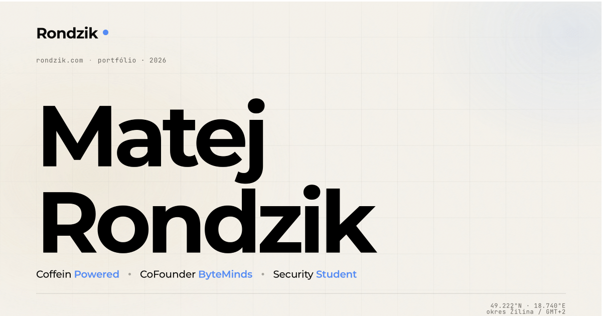 Personal Page rondzik.com Main View